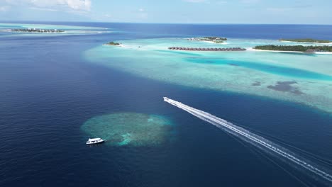 aerial view of luxury resort in maldives