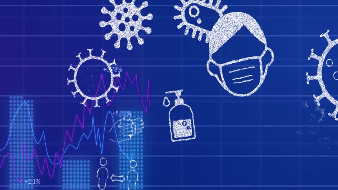 데이터 프로세싱을 통해 팬데 아이콘의 애니메이션