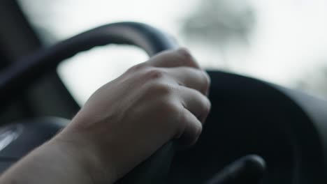 person driving a car