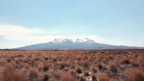 monte ruapehu montaña nevada desierto disparo de avión no tripulado