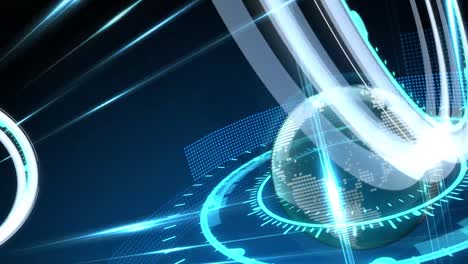fondo de introducción de noticias del mapa del mundo digital 3d