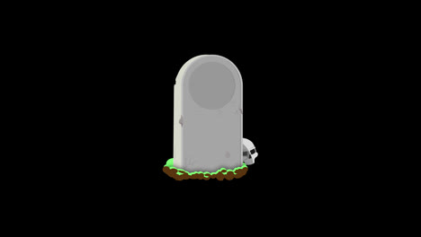 Halloween-tombstone-animation-motion-graphics-video-transparent-background-with-alpha-channel