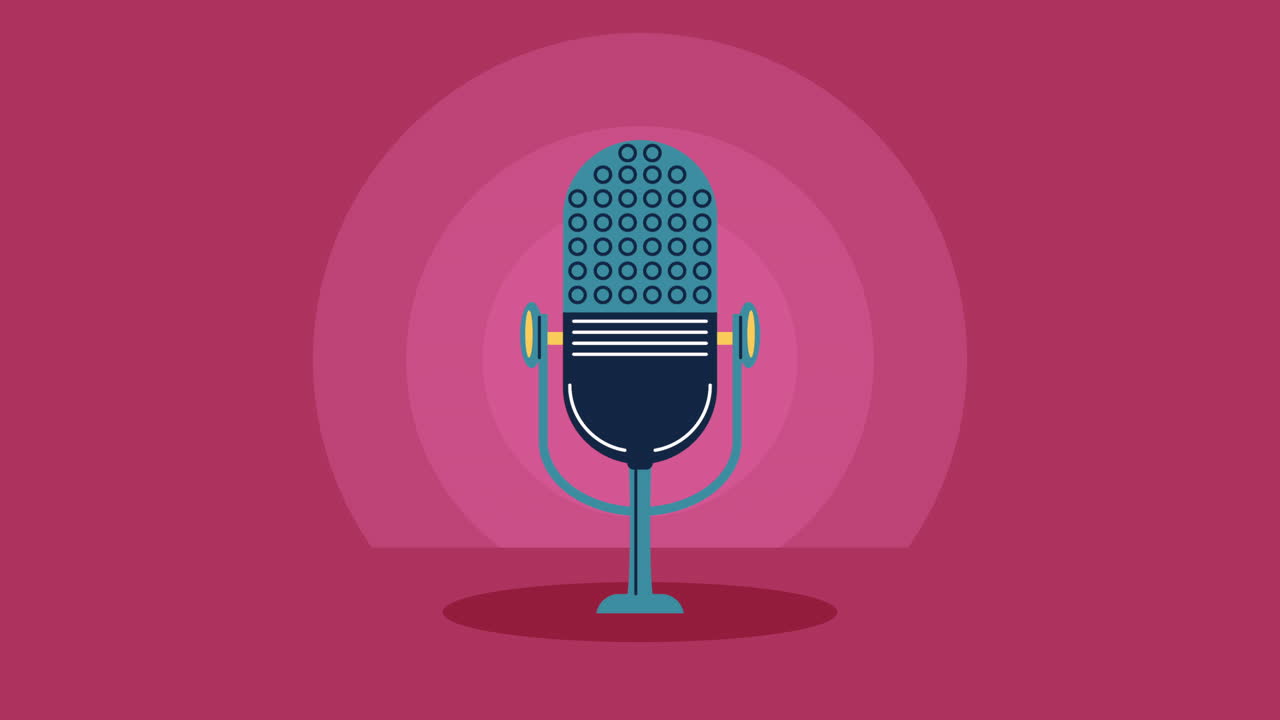 ilustración de un micrófono antiguo