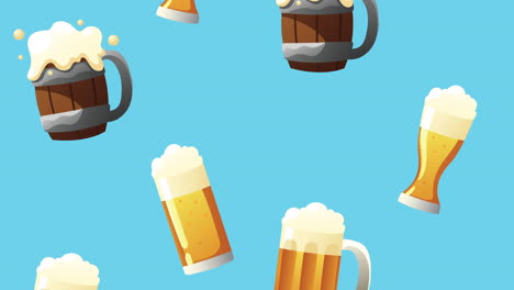 animación de bebidas de cerveza