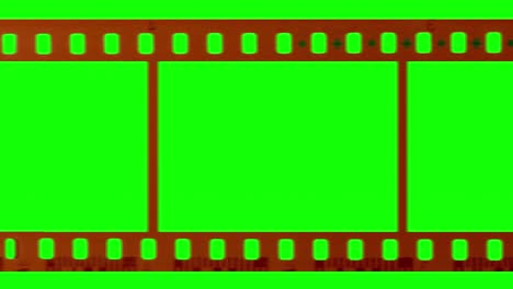 35mm film strip green screen video footage with alpha matte