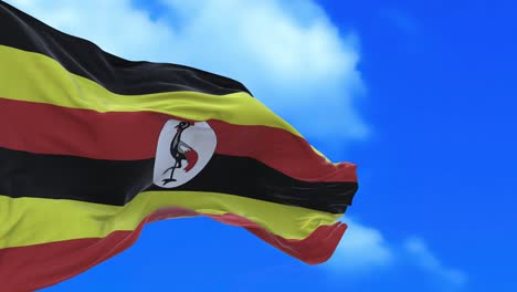 seamless loop of uganda flag.