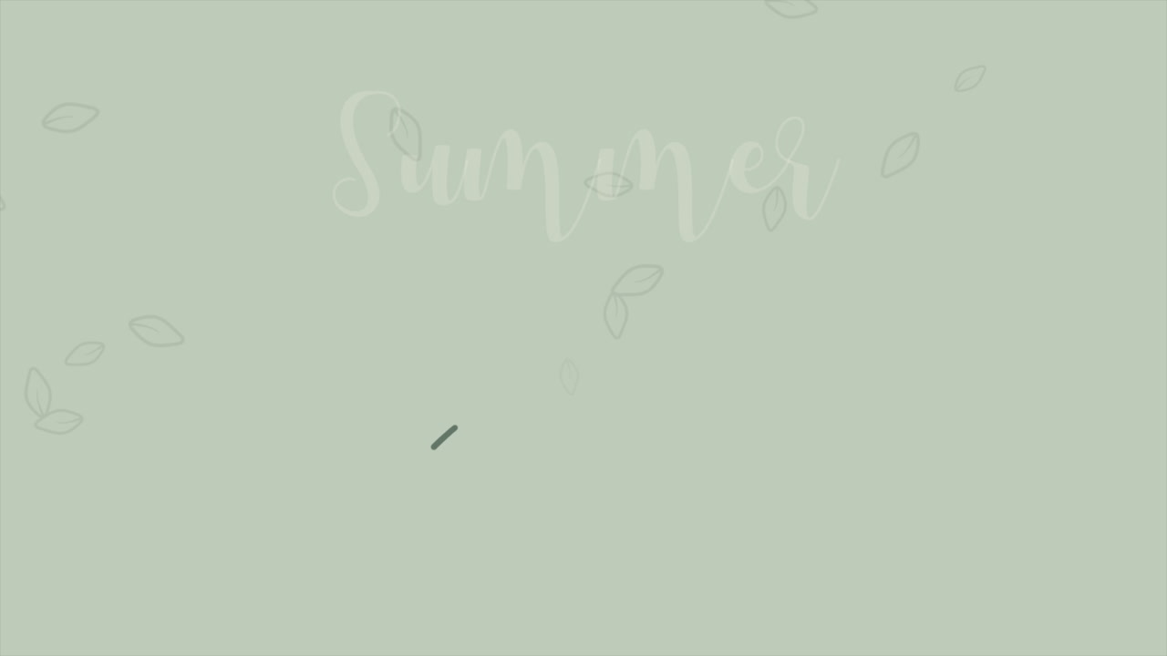 애니메이션 근접 촬영 텍스트 여름과 잎 여름 배경