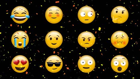 Verschiedene-Emojis-Mit-Unterschiedlichen-Ausdrücken