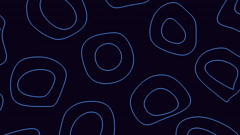 una línea abstracta en espiral azul cautivadora dibujada en negro