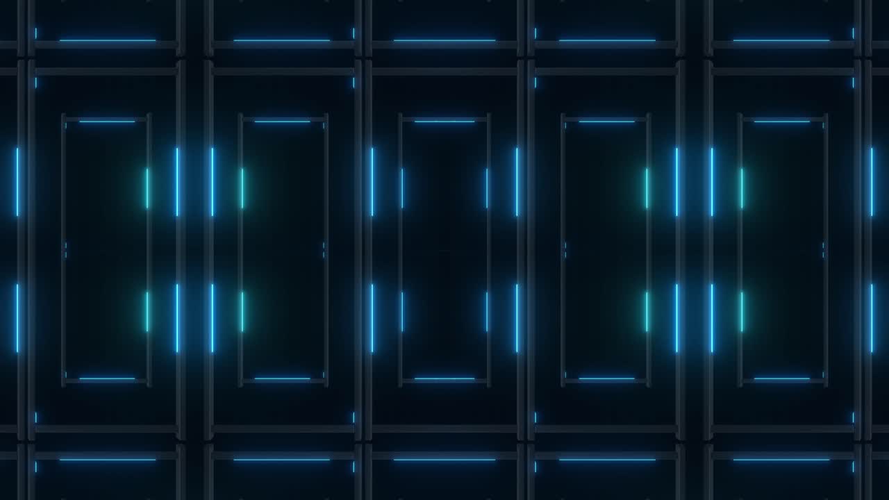 Abstract Futuristic Neon Pattern