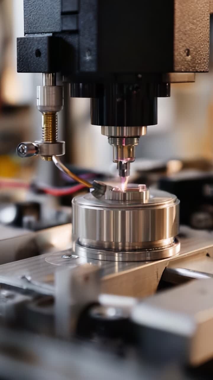 Processo di lavorazione laser di precisione con tecnologia CNC avanzata per componenti metallici ad alte prestazioni in un moderno ambiente di produzione