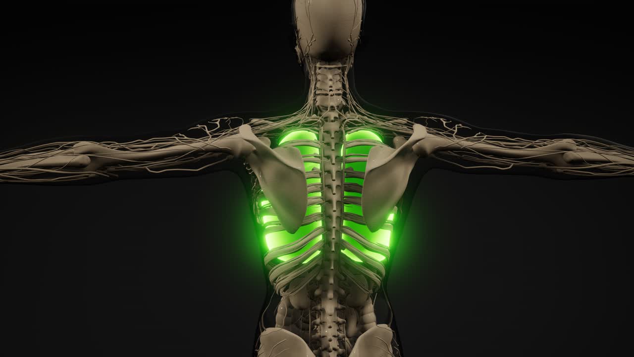 인간의 폐 방사선 검사