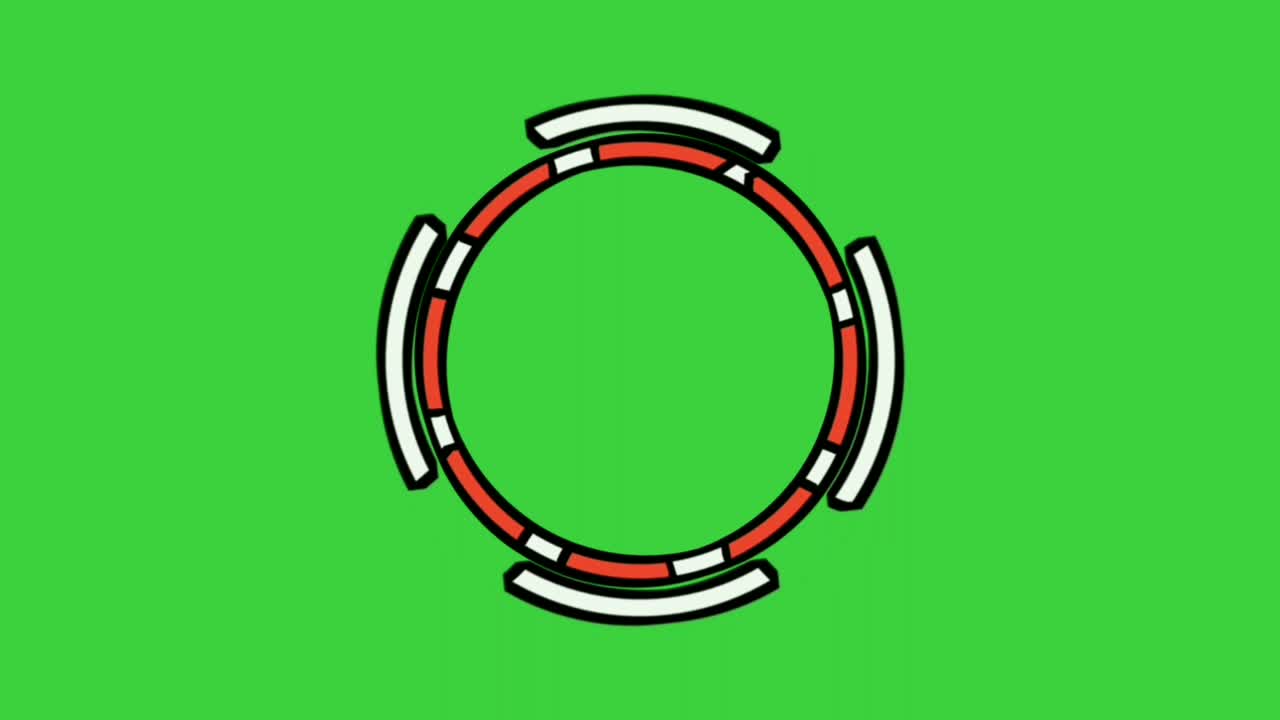 animación de borde de círculo giratorio en pantalla verde