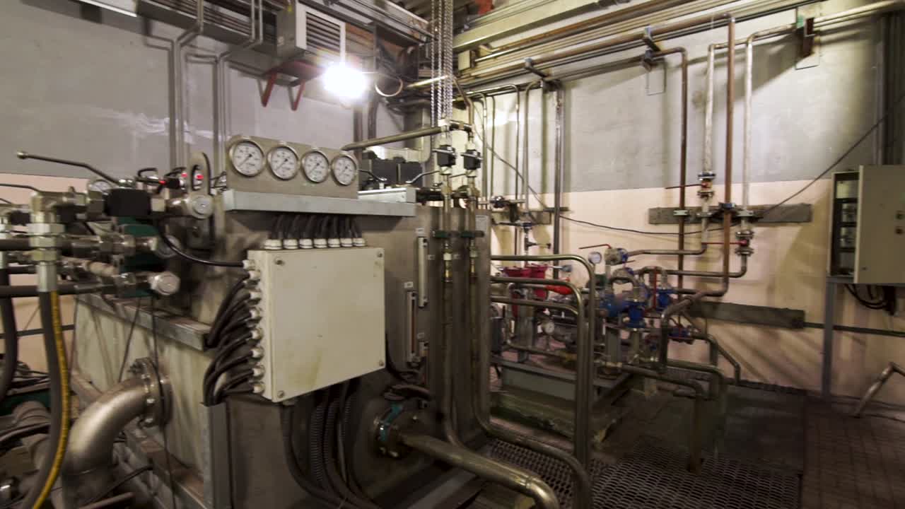 maquinaria industrial en una central eléctrica