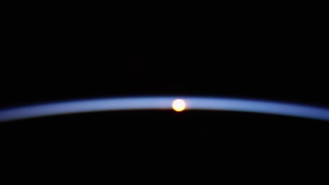 sunset above earth seen from space. nasa public domain imagery