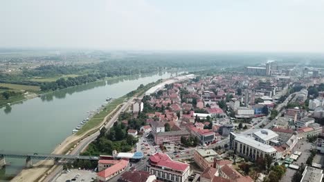 Vista-Aérea-Del-Distrito-De-Brcko,-Bosnia-Y-Herzegovina