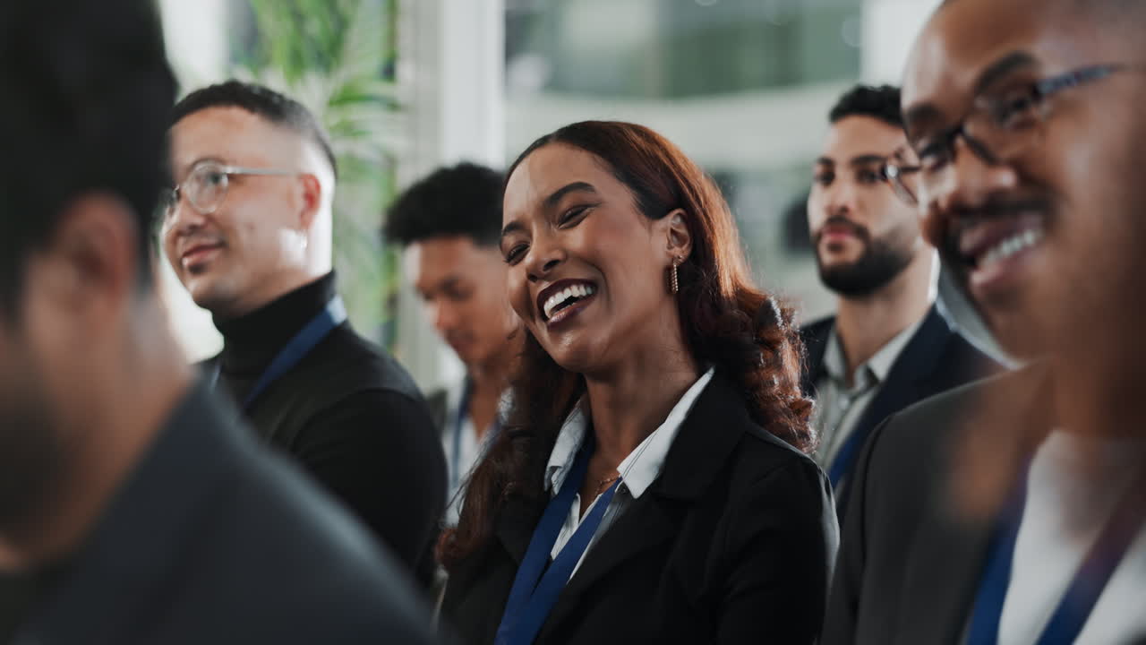 A Diverse Group of Business Professionals Attend a Conference