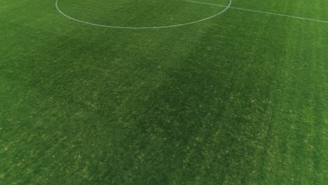 Aerial-view-to-soccer-field-on-stadium