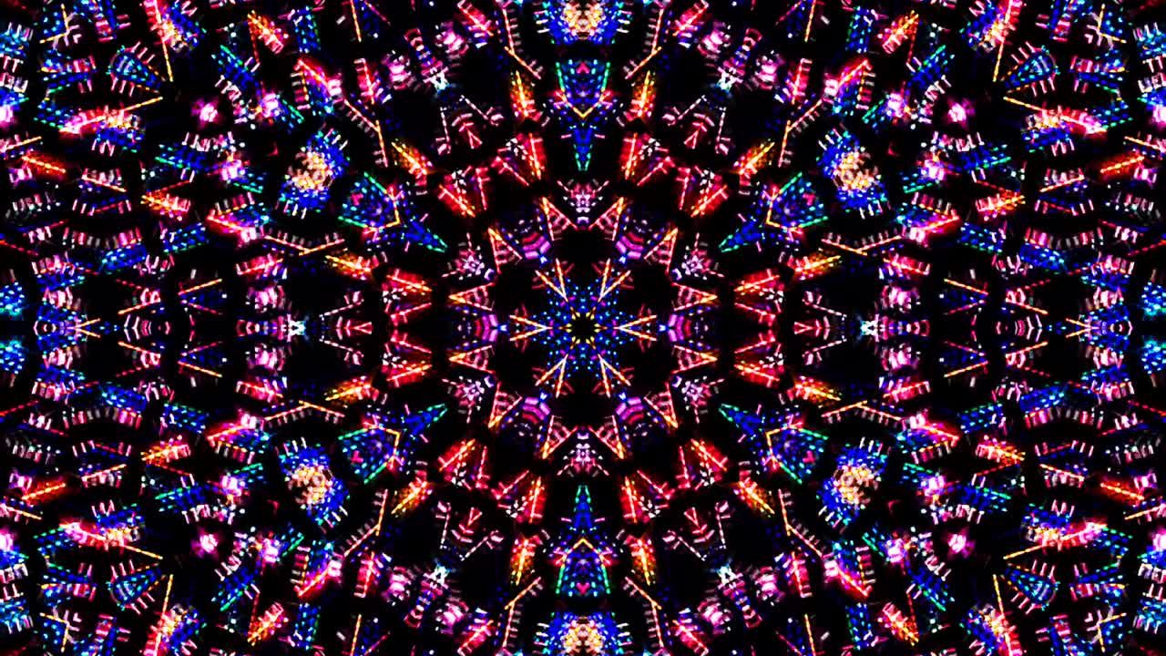 빛나는 밝은 선은 검은 바탕에 파동 움직임을 설정, 다채로운