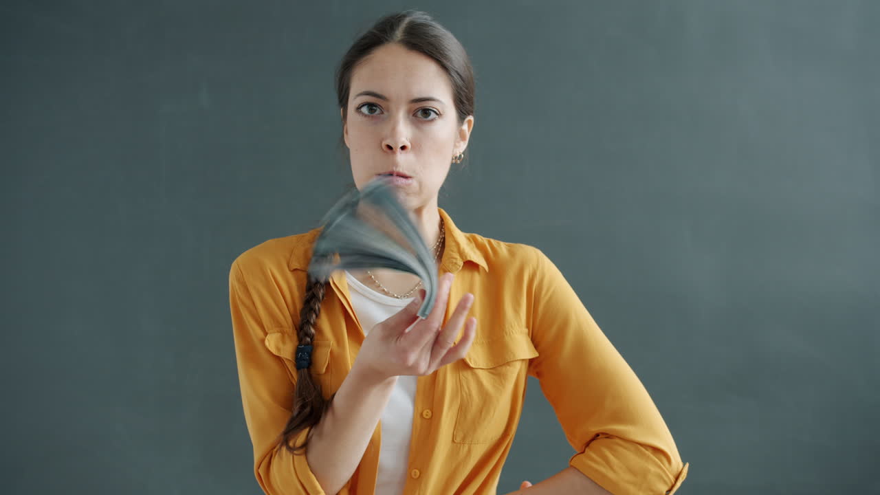 Woman surprised by money