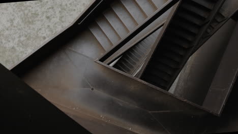 abstract, geometric steel stairway
