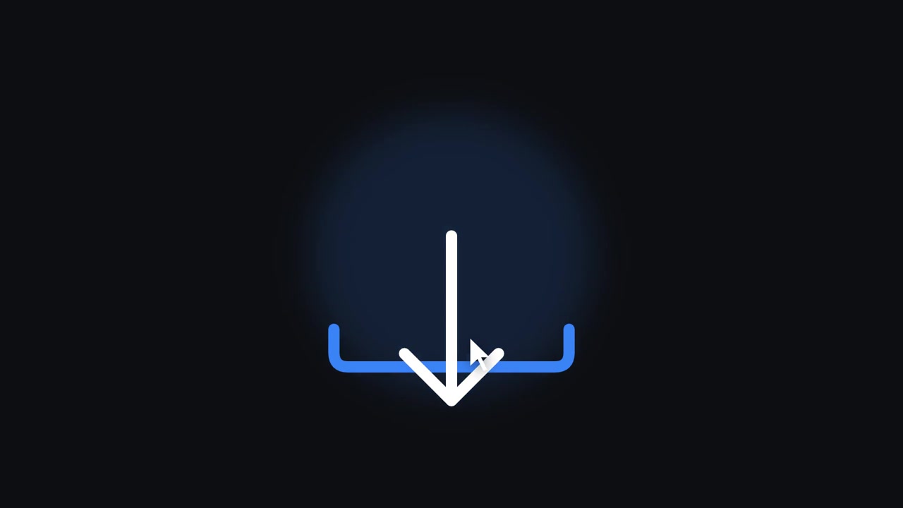 Animated Download Icon with Cursor Interaction