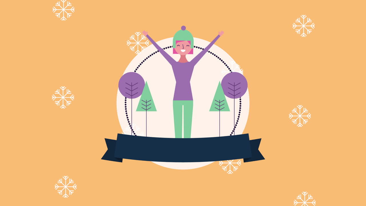 여자 와 눈알 과 함께 겨울의 눈 풍경 장면