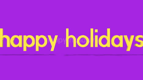 rodando texto de felices fiestas en degradado púrpura