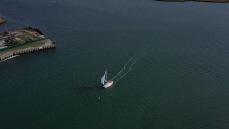 Vuelo-Aéreo-Sobre-La-Hermosa-Zona-Pantanosa-De-Baldwin-Bay