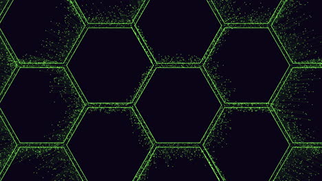 elegant symmetry black hexagonal pattern adorned with green dots