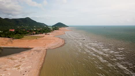 reclaimed land from the sea at costal kep, cambodia