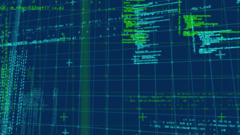 animación del procesamiento de datos en el fondo de la marina