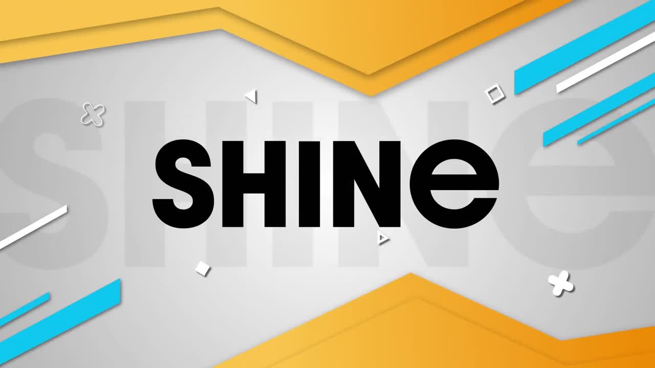 회색 배경에 대한 달 ⁇ 한 텍스트 위에 추상적인 다채로운 모양의 디지털 애니메이션