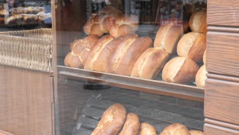 bread display at a european bakery