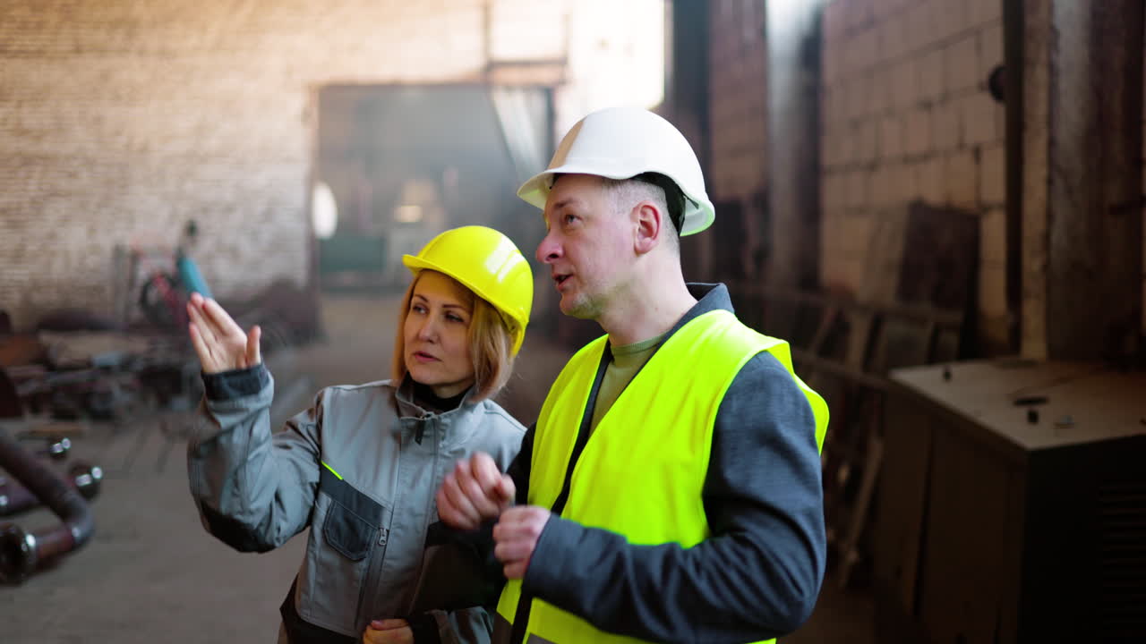 dos compañeros de trabajo hablando en el trabajo