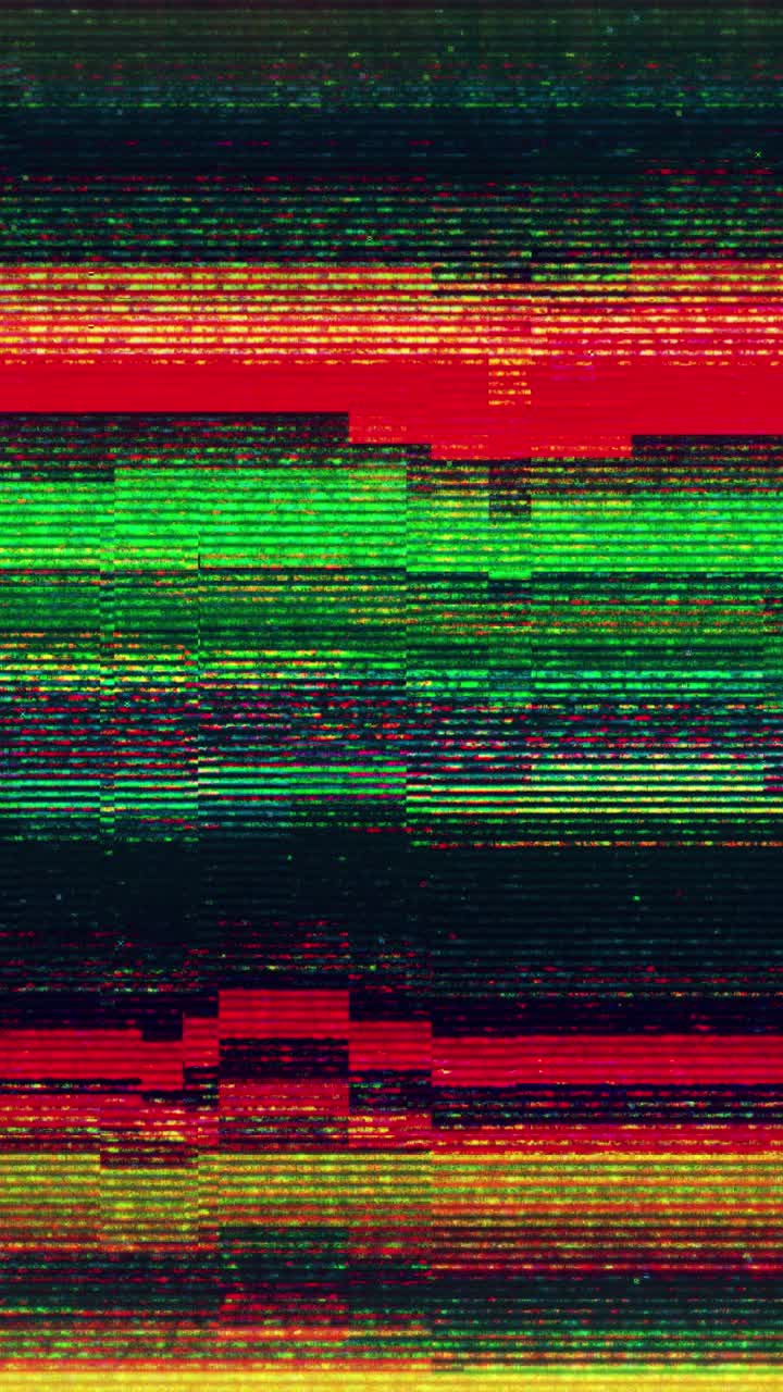 Abstract Digital Glitch Noise with Colorful Lines