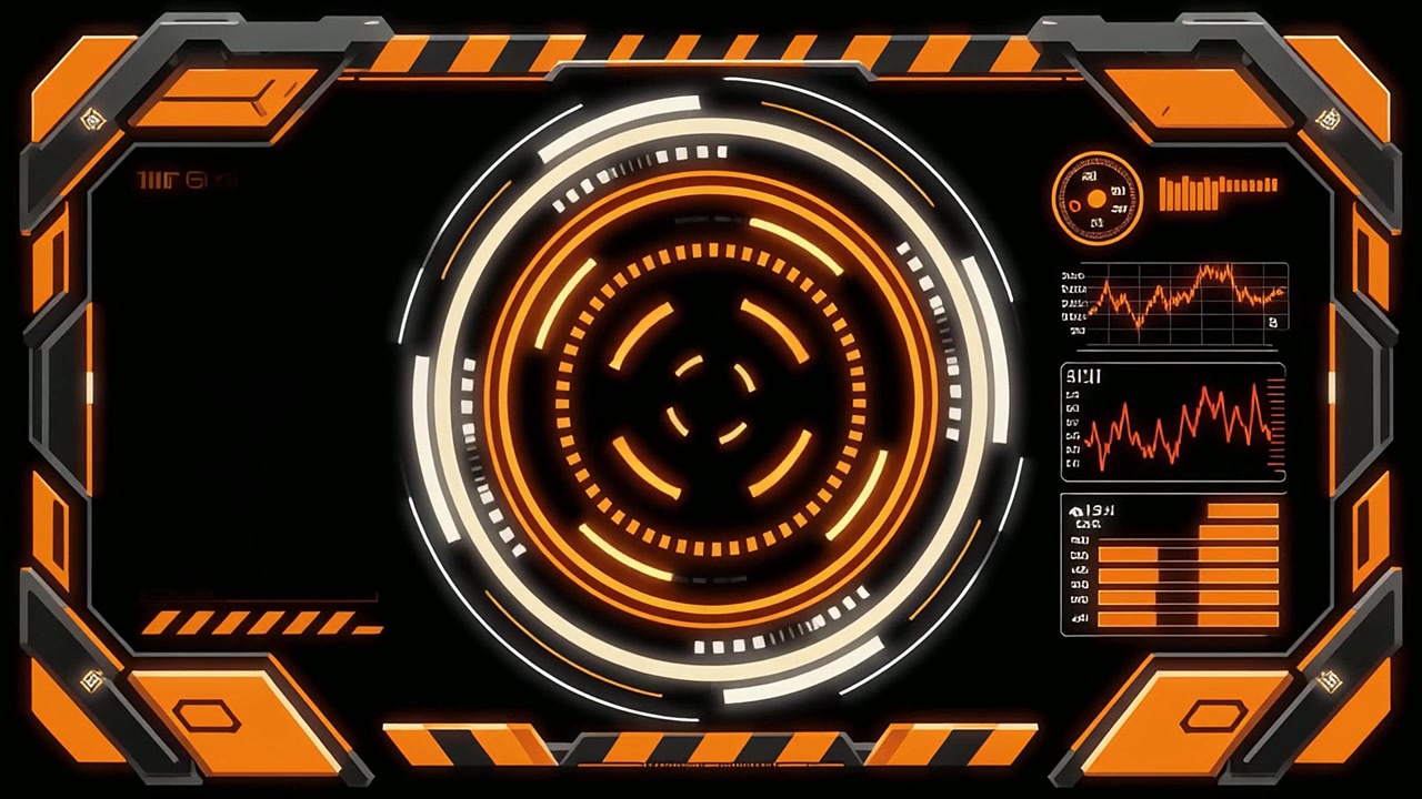 Futuristic HUD Display with Scanning and Data Analysis