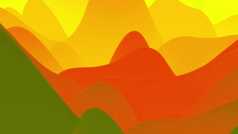 4k seamless loop, abstract fluid red yellow gradients, inner glow wavy surface. beautiful warm color gradients as abstract liquid background, smooth animation. 3d in flat pleasant modern style 79