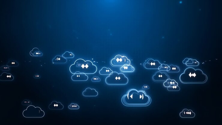 Abstrakt cloud computing-netværksbaggrund