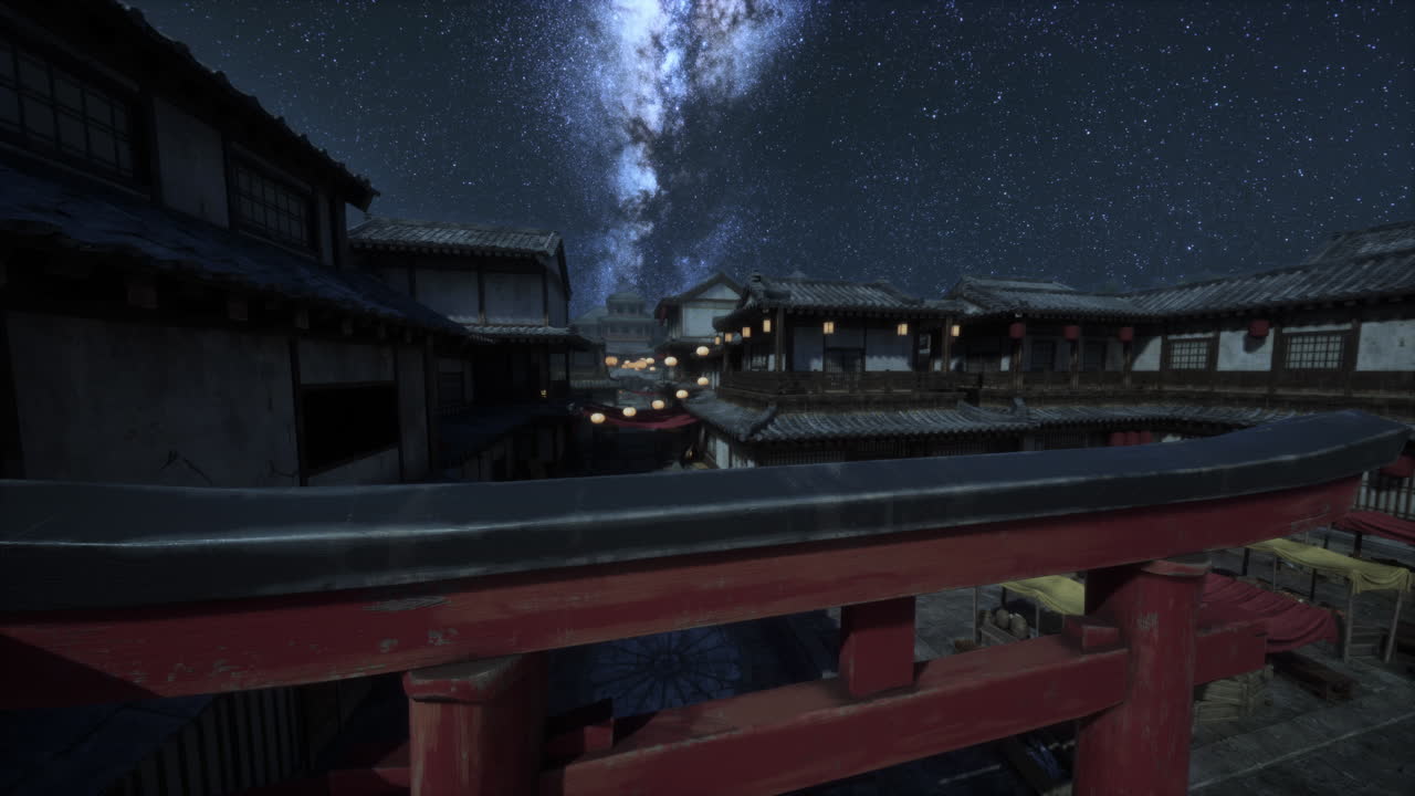 夜の日本の通り