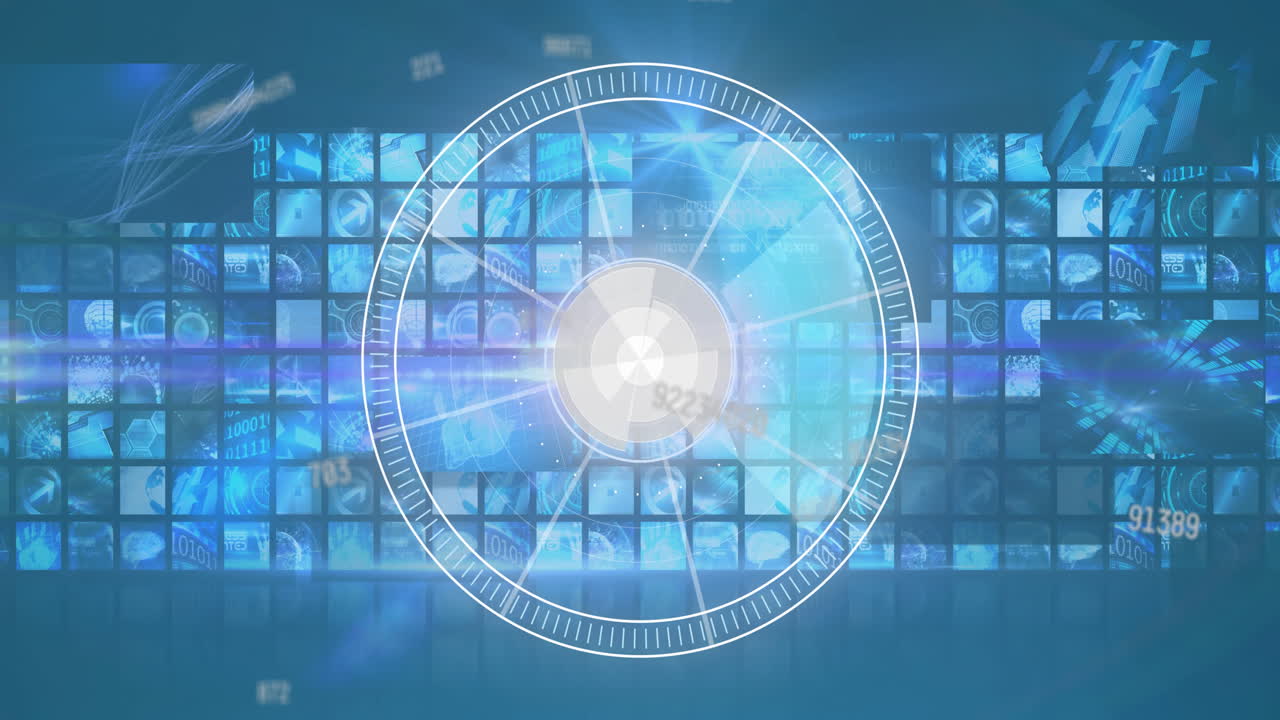 원형 범위의 애니메이션과 뒤에 복합 화면과 함께 상승하는 숫자