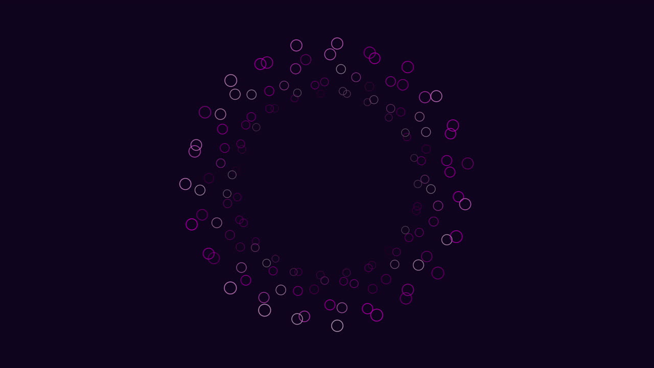 espiral misteriosa y futurista de círculos azules sobre un fondo oscuro