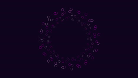 espiral misteriosa y futurista de círculos azules sobre un fondo oscuro