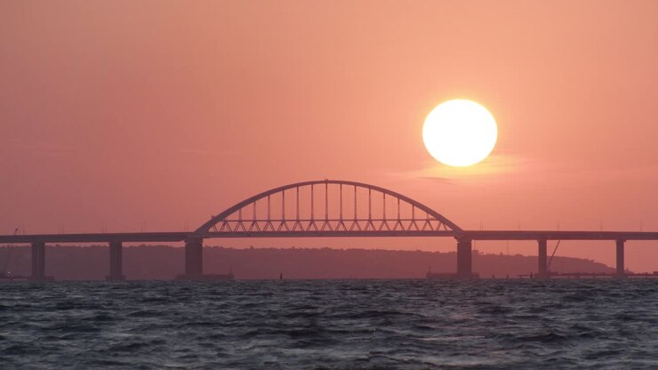 Sunset over a Bridge