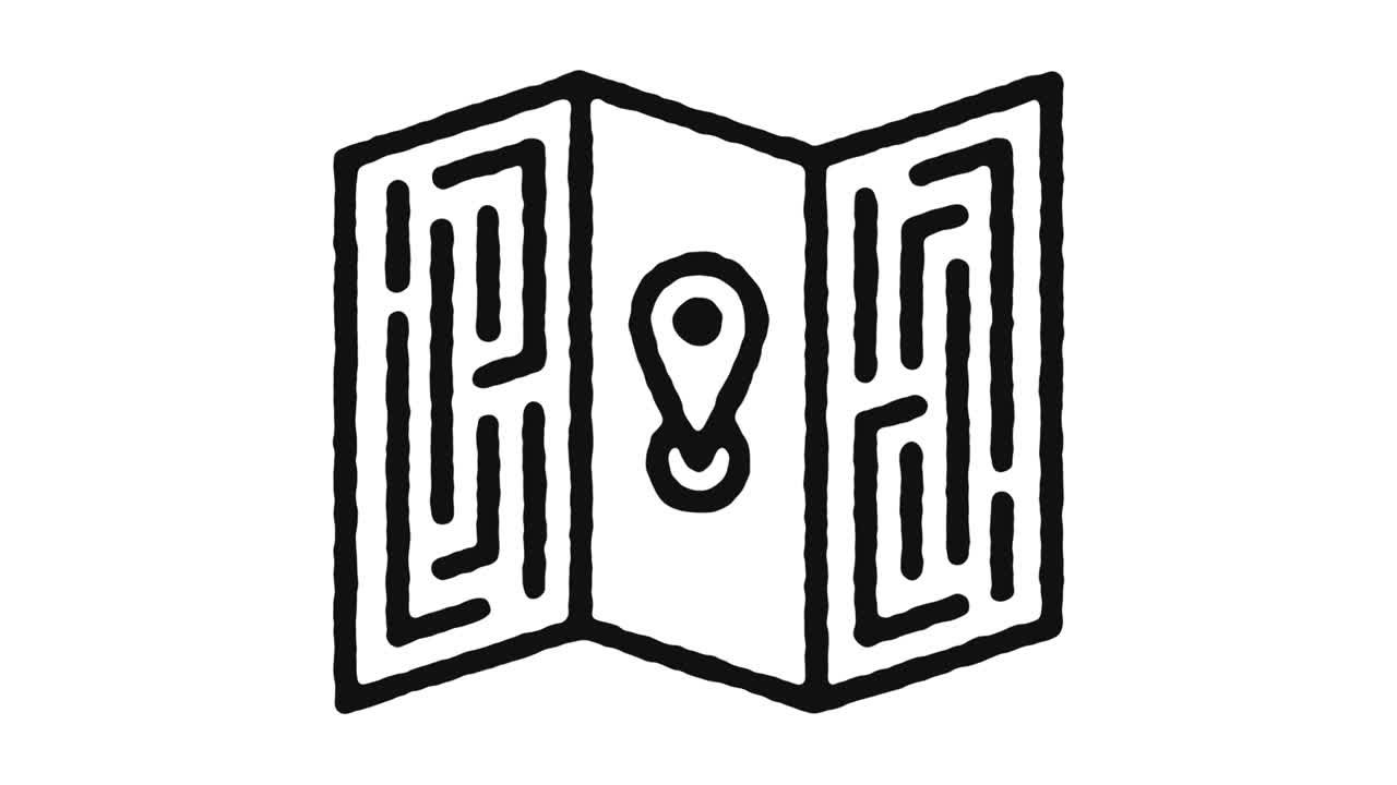 icono de localización, imágenes de animación y canal alfa