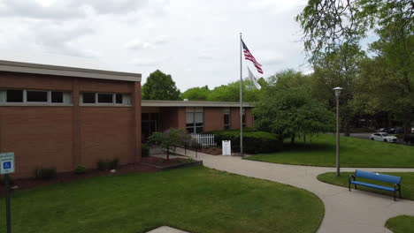 drone-aerial-footage-of-elementary-school-building