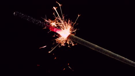 firework sparkler burning in slowmotion