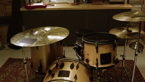 musical instruments in a room