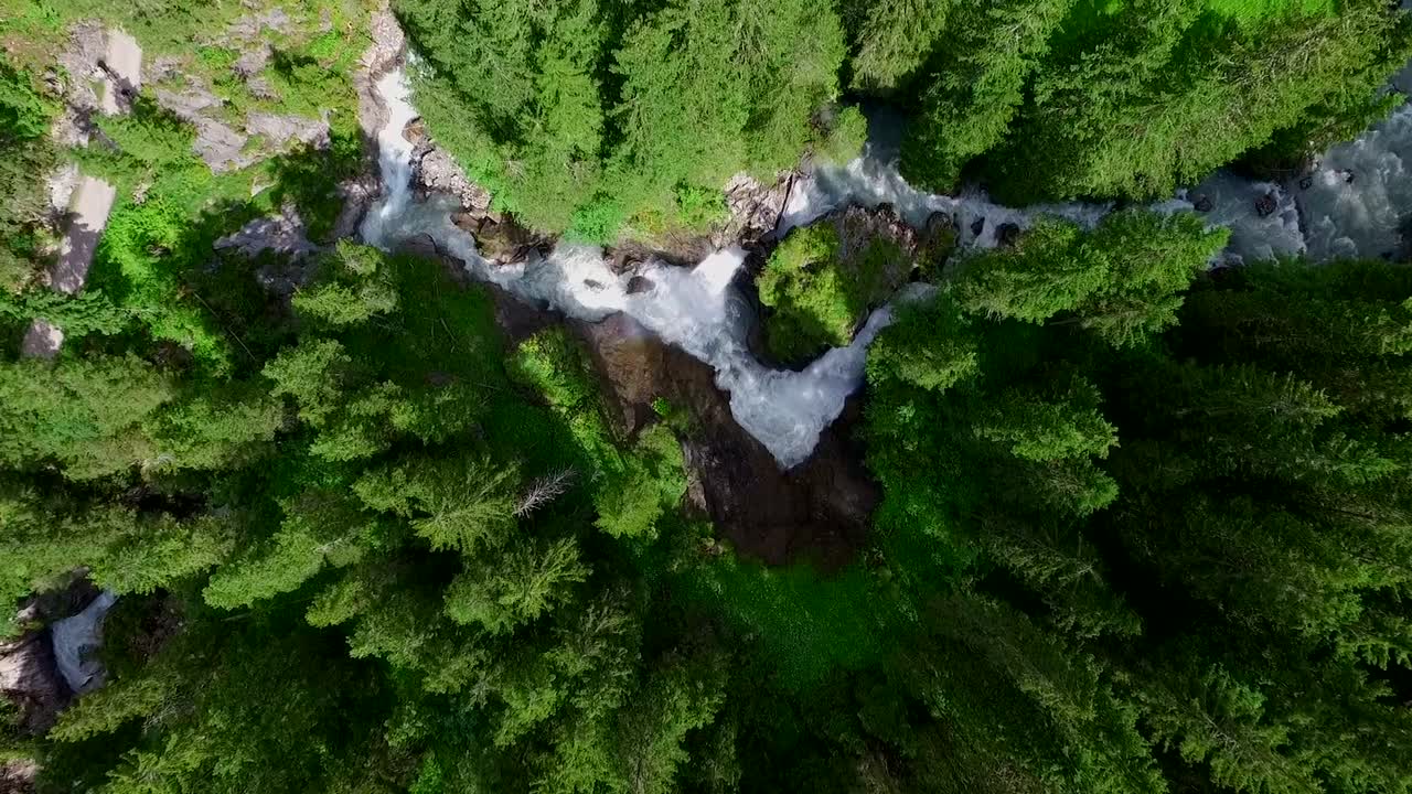Waterfall with torrential river