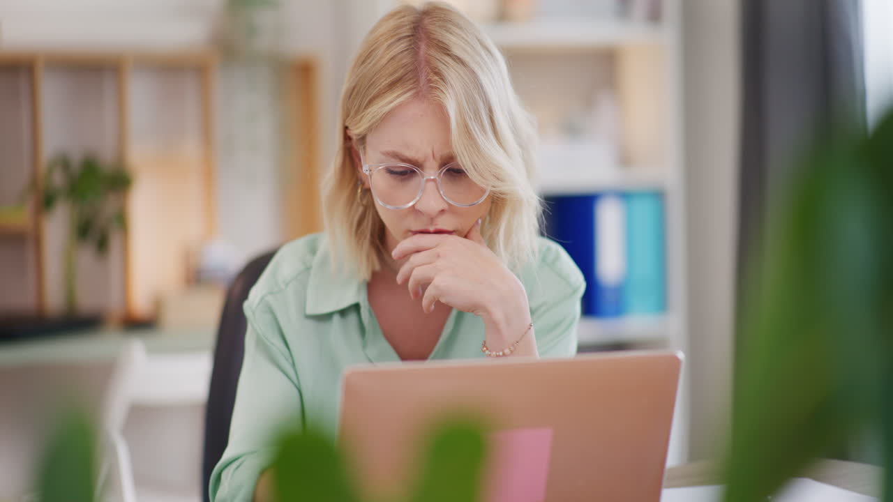 Upset Woman Because Computer Isn't Working